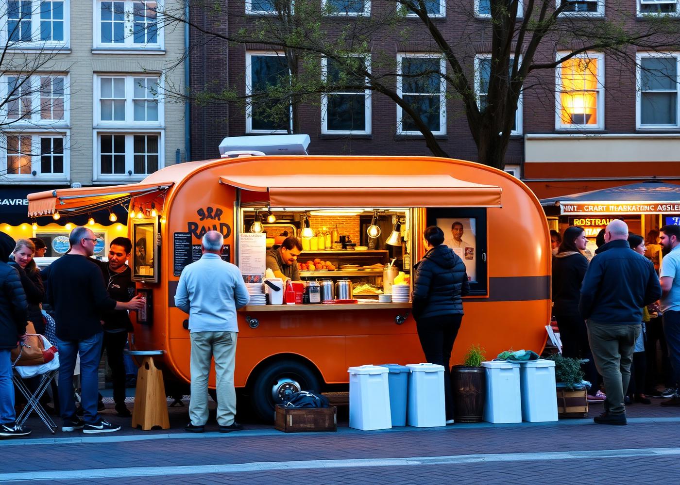 The Mokum Masala bakfiets parked at an Amsterdam market